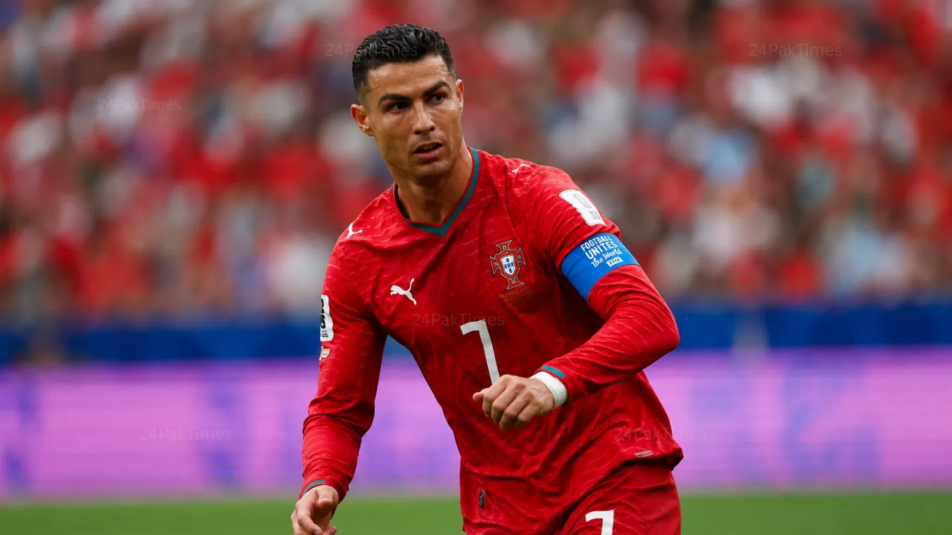 Cristiano Ronaldo celebrating his brace as Portugal thrash Uzbekistan 5-0 at FIFA World Cup 2026 June 23 2026