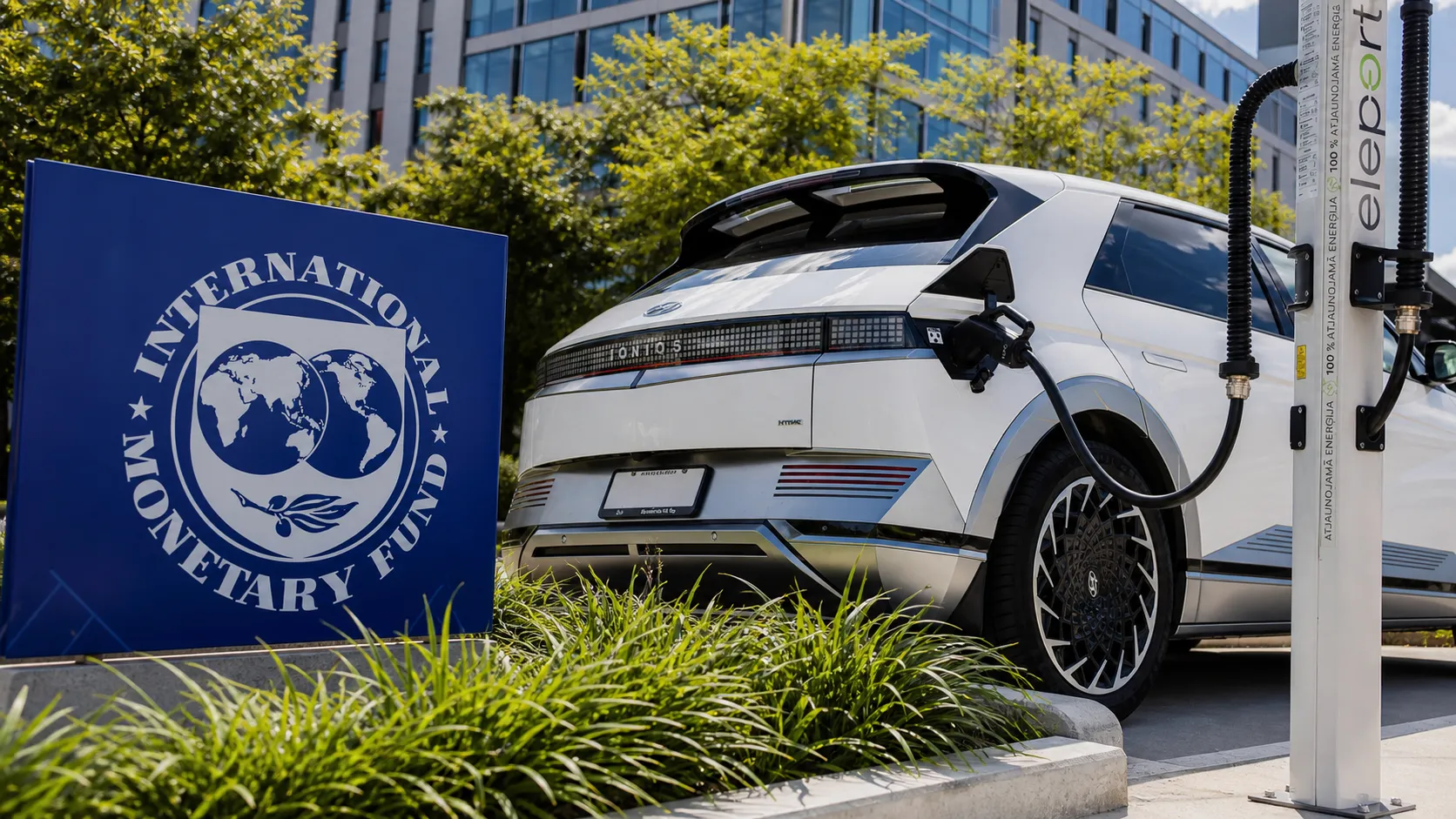 Electric vehicle at Pakistan dealership as IMF rejects Pakistan NEV sales tax in Budget 2026-27