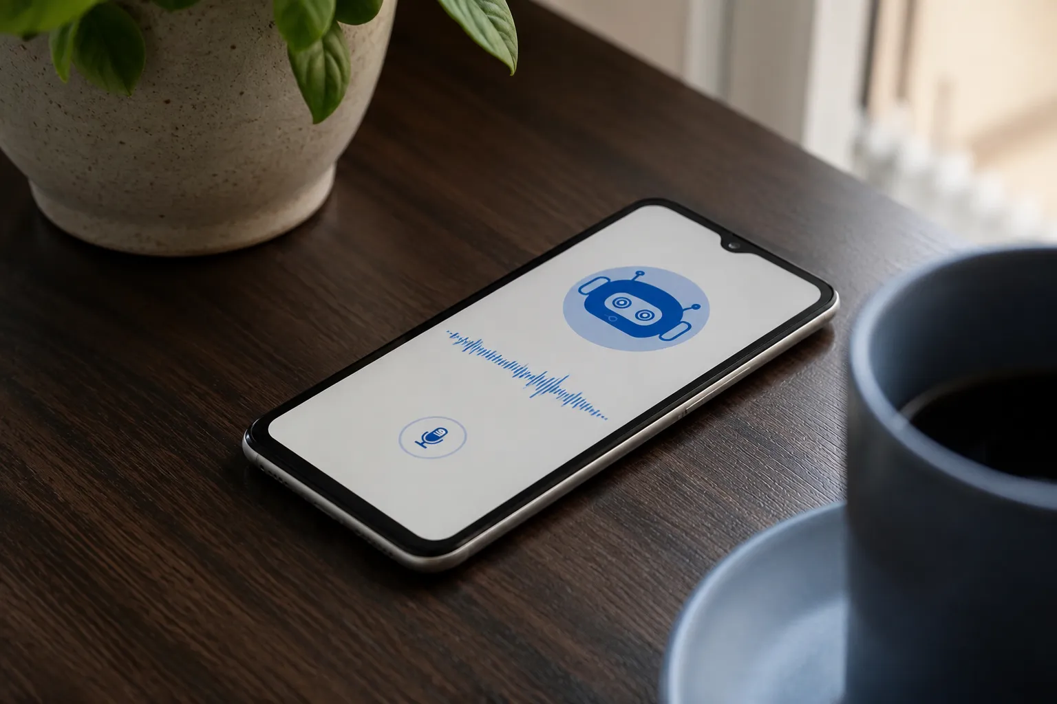 A smartphone for mental health chatbot support