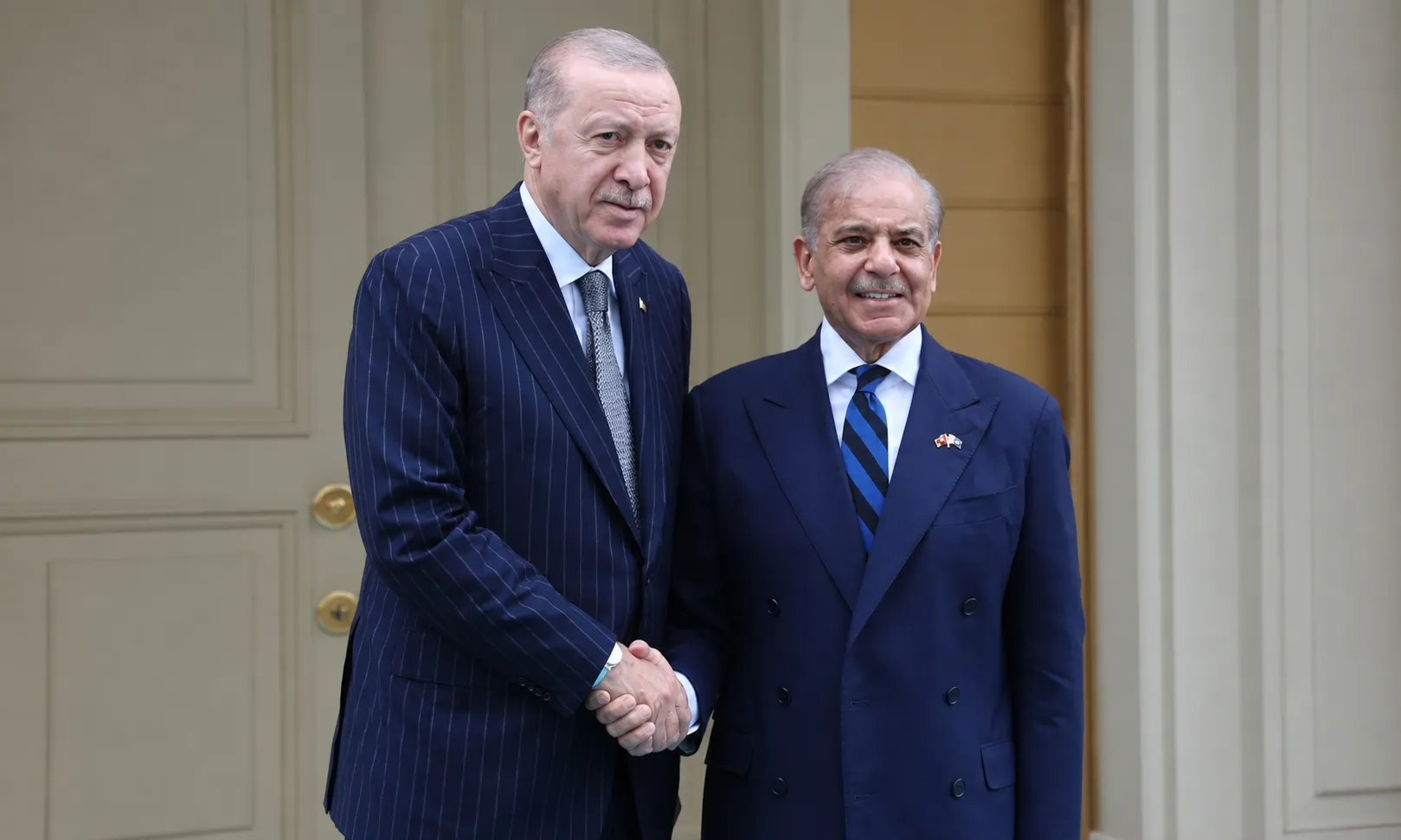 PM Shehbaz Sharif and President Erdogan at Vahdettin Palace Istanbul pledging Pakistan Turkiye $5 billion bilateral trade target