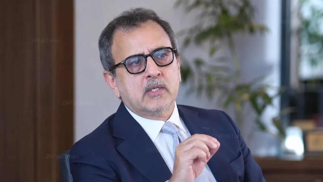 Pakistan electricity power lines as Energy Minister Leghari announces 45 percent reduction in power sector losses July 2026